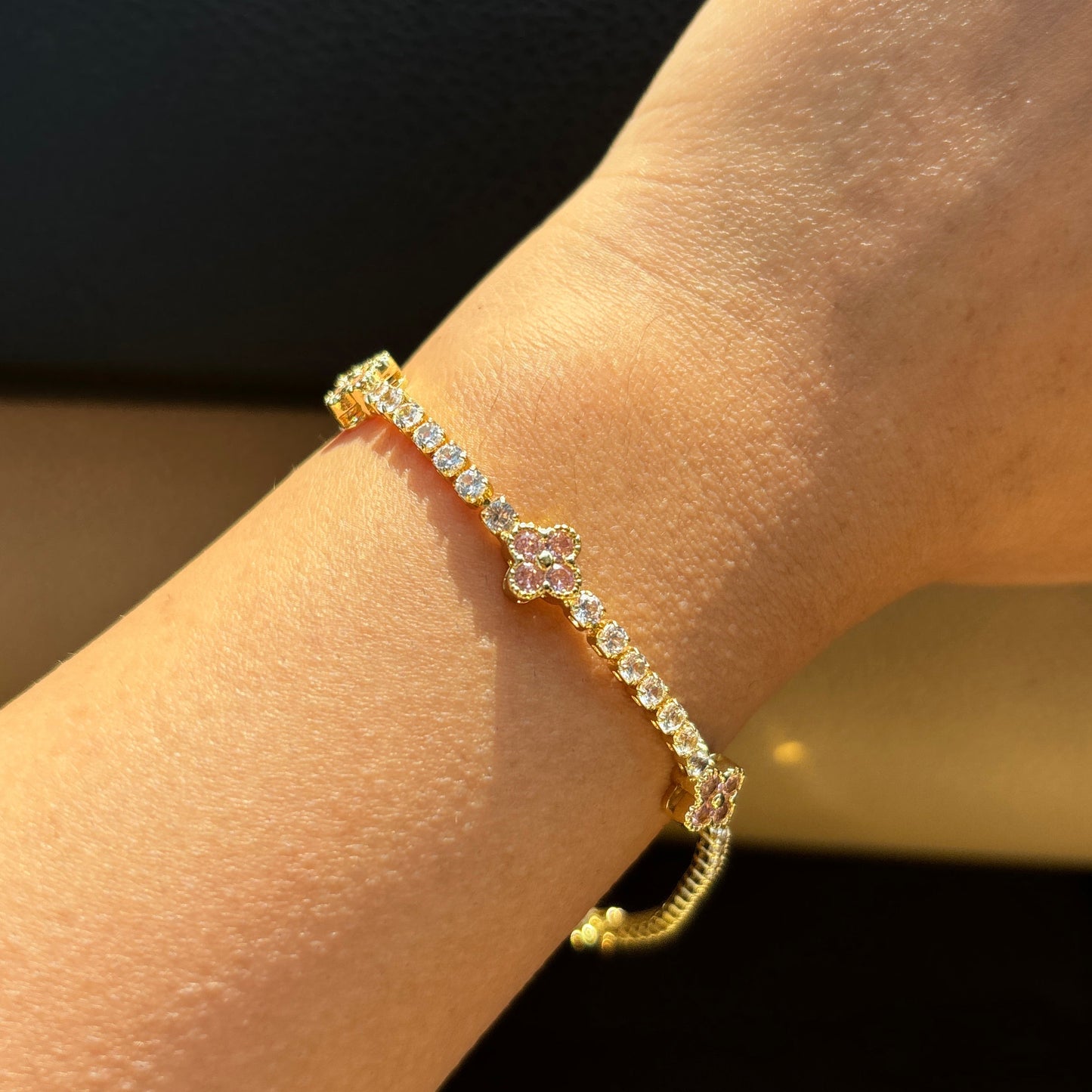 Blush Bloom Tennis Bracelet